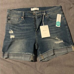 KanCan Distressed Blue Jean Shorts